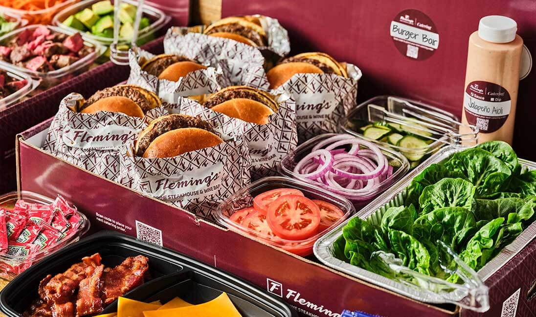 Flemings Catering Half Pound Burger Bar