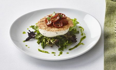 Course One: Burrata with Tomato Confit