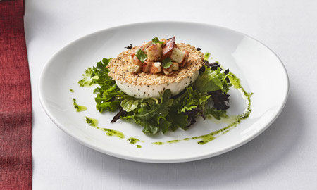 Course One: Burrata with North Atlantic Lobster